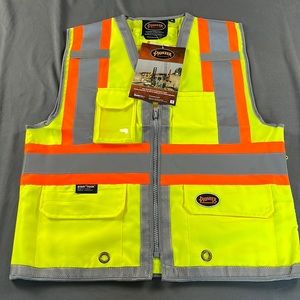 Pioneer Mesh Back Zip Front Surveyors Vest | Size Small